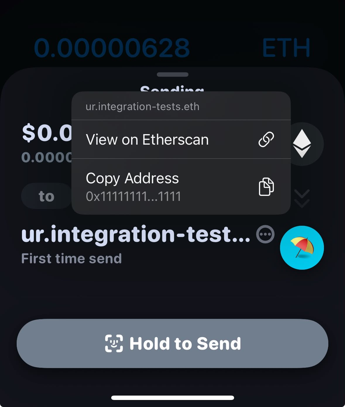 Rainbow Wallet fails to resolve the name for ENSv2